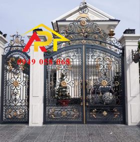 CỬA CỔNG MỸ NGHỆ 4 CÁNH + 1 CÁNH M02