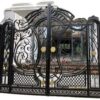 CỬA CỔNG MỸ NGHỆ 4 CÁNH LỆCH M01