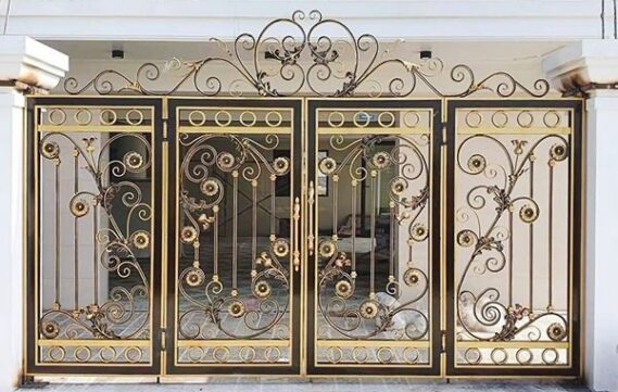 CỬA CỔNG MỸ NGHỆ 4 CÁNH M02 2