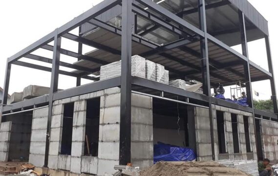 KẾT CẤU KHUNG THÉP NHÀ PHỐ M02